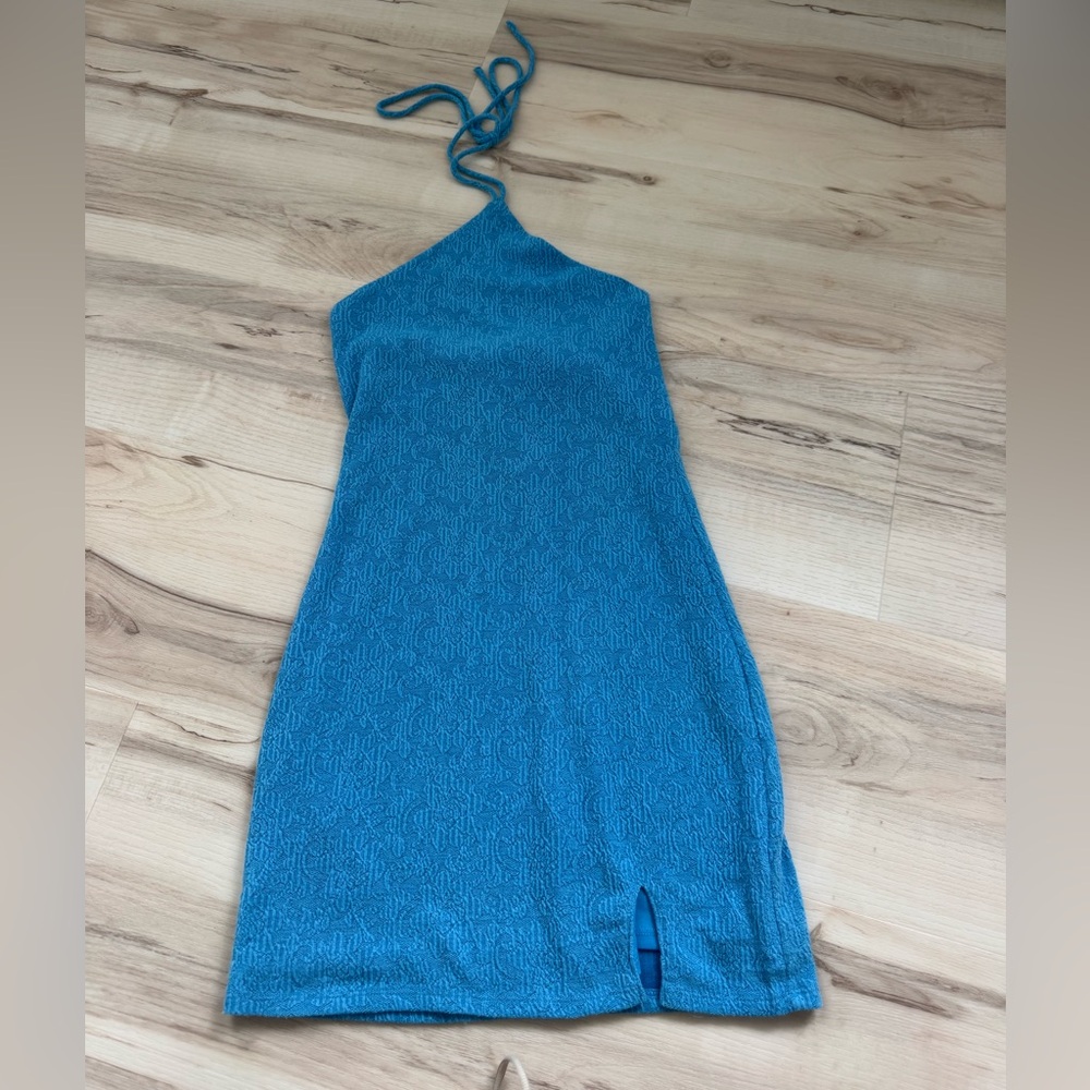 wild fable Blue Halter Knit Dress